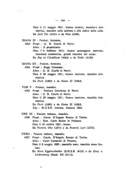 Libro delle origini dei cani iscritti nei libri genealogici italiani