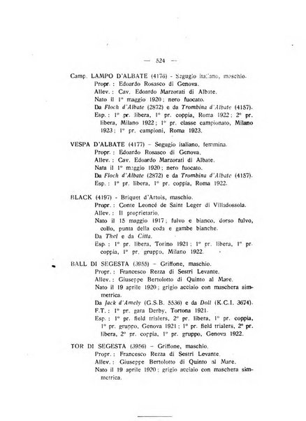 Libro delle origini dei cani iscritti nei libri genealogici italiani