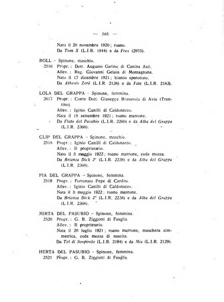 Libro delle origini dei cani iscritti nei libri genealogici italiani