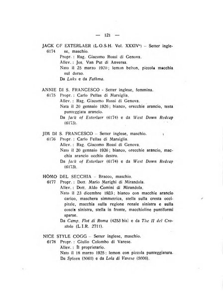 Libro delle origini dei cani iscritti nei libri genealogici italiani