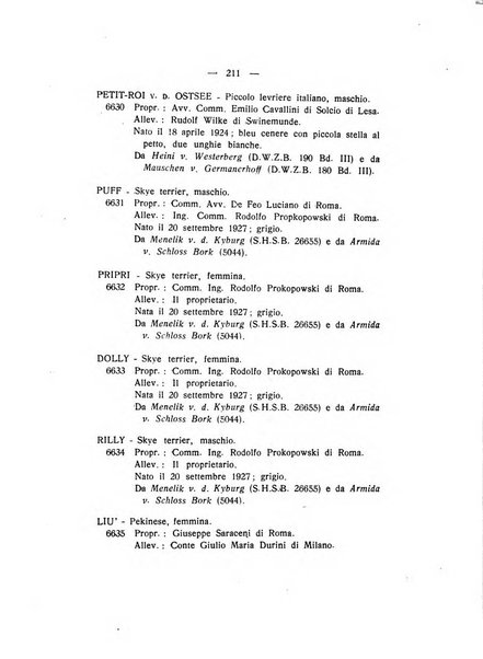 Libro delle origini dei cani iscritti nei libri genealogici italiani