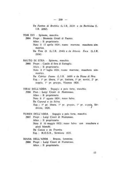 Libro delle origini dei cani iscritti nei libri genealogici italiani