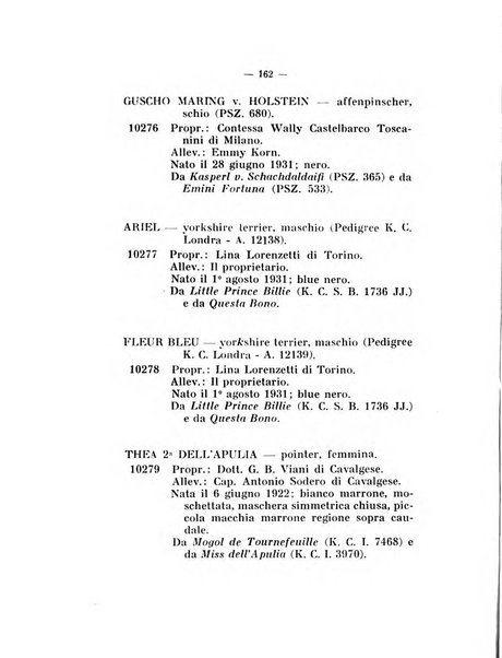 Libro delle origini dei cani iscritti nei libri genealogici italiani