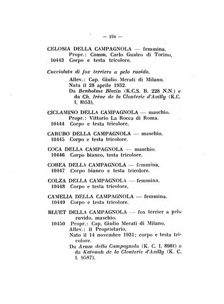 Libro delle origini dei cani iscritti nei libri genealogici italiani