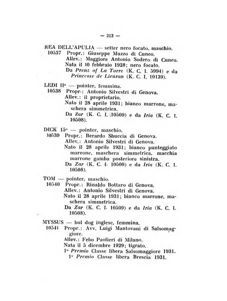 Libro delle origini dei cani iscritti nei libri genealogici italiani