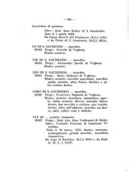 Libro delle origini dei cani iscritti nei libri genealogici italiani