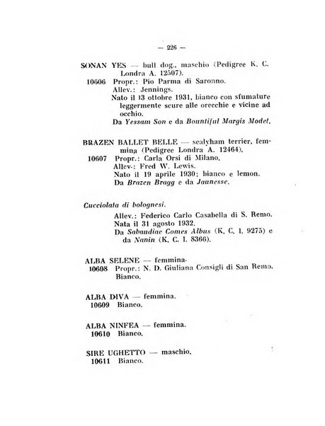 Libro delle origini dei cani iscritti nei libri genealogici italiani