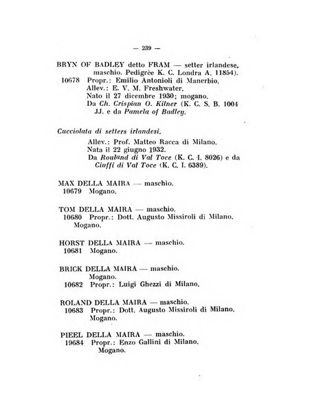 Libro delle origini dei cani iscritti nei libri genealogici italiani