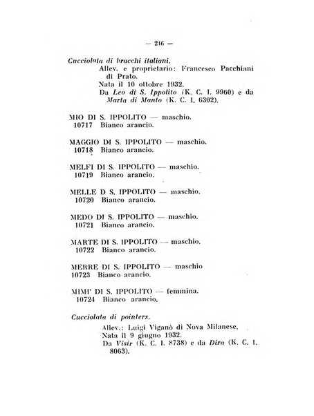 Libro delle origini dei cani iscritti nei libri genealogici italiani