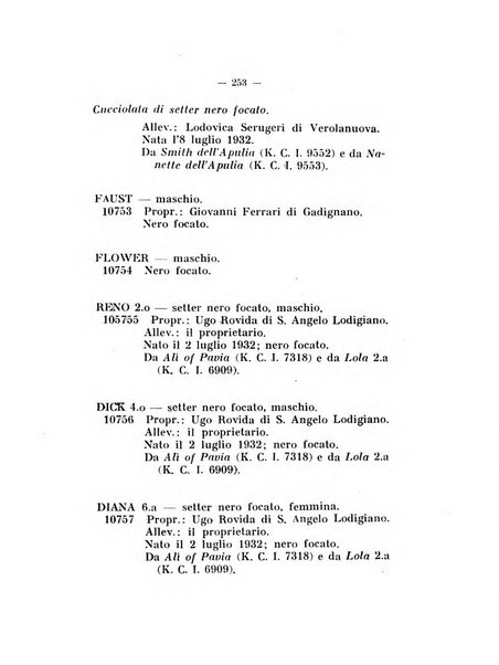 Libro delle origini dei cani iscritti nei libri genealogici italiani