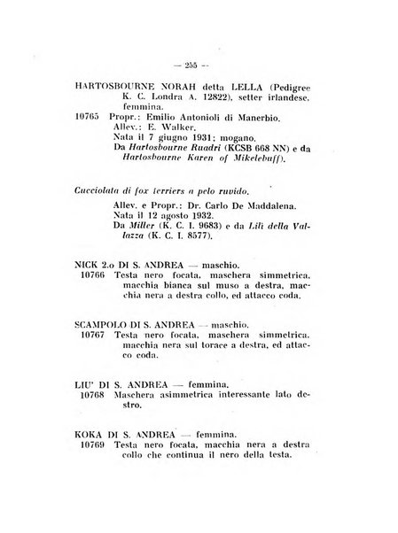 Libro delle origini dei cani iscritti nei libri genealogici italiani