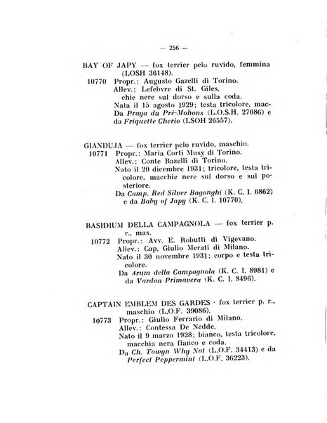 Libro delle origini dei cani iscritti nei libri genealogici italiani