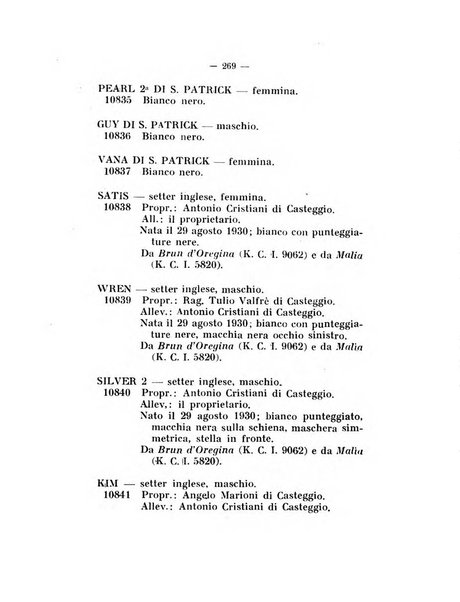 Libro delle origini dei cani iscritti nei libri genealogici italiani