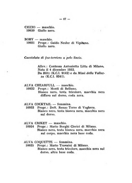 Libro delle origini dei cani iscritti nei libri genealogici italiani