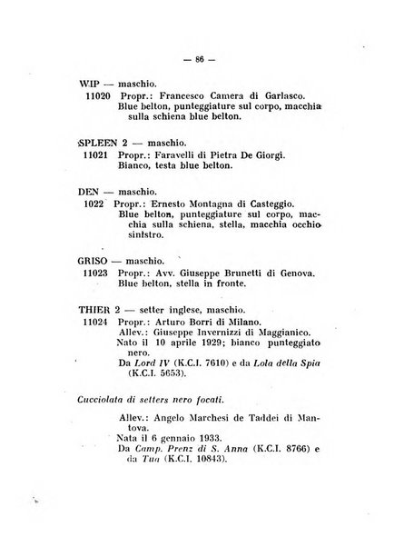 Libro delle origini dei cani iscritti nei libri genealogici italiani