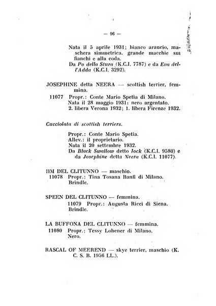 Libro delle origini dei cani iscritti nei libri genealogici italiani