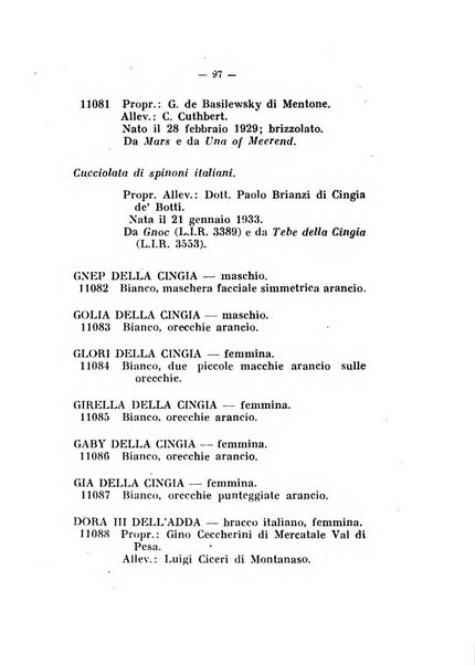 Libro delle origini dei cani iscritti nei libri genealogici italiani