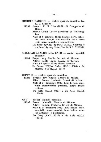 Libro delle origini dei cani iscritti nei libri genealogici italiani