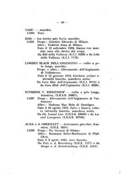 Libro delle origini dei cani iscritti nei libri genealogici italiani