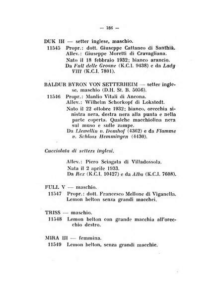 Libro delle origini dei cani iscritti nei libri genealogici italiani