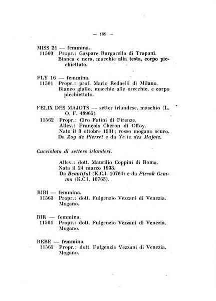 Libro delle origini dei cani iscritti nei libri genealogici italiani