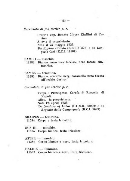 Libro delle origini dei cani iscritti nei libri genealogici italiani