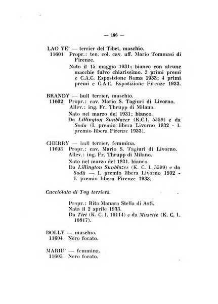 Libro delle origini dei cani iscritti nei libri genealogici italiani