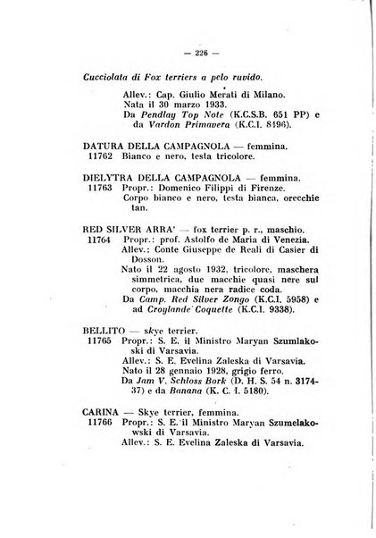 Libro delle origini dei cani iscritti nei libri genealogici italiani