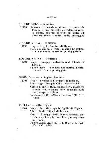 Libro delle origini dei cani iscritti nei libri genealogici italiani