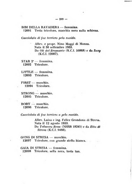 Libro delle origini dei cani iscritti nei libri genealogici italiani