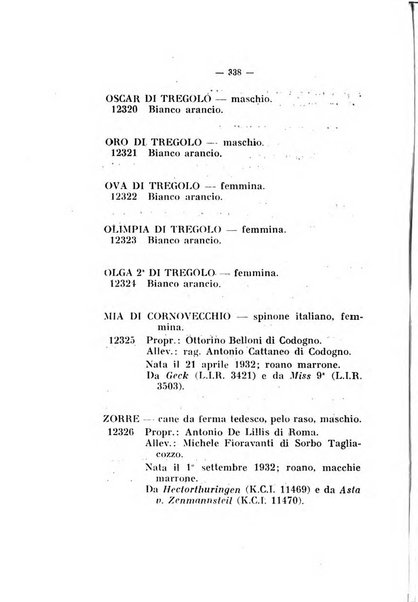 Libro delle origini dei cani iscritti nei libri genealogici italiani