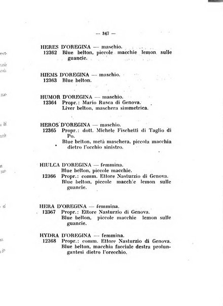 Libro delle origini dei cani iscritti nei libri genealogici italiani