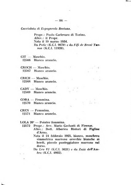 Libro delle origini dei cani iscritti nei libri genealogici italiani