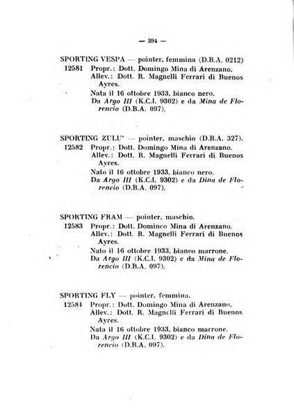 Libro delle origini dei cani iscritti nei libri genealogici italiani