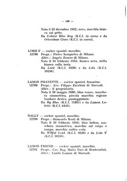 Libro delle origini dei cani iscritti nei libri genealogici italiani