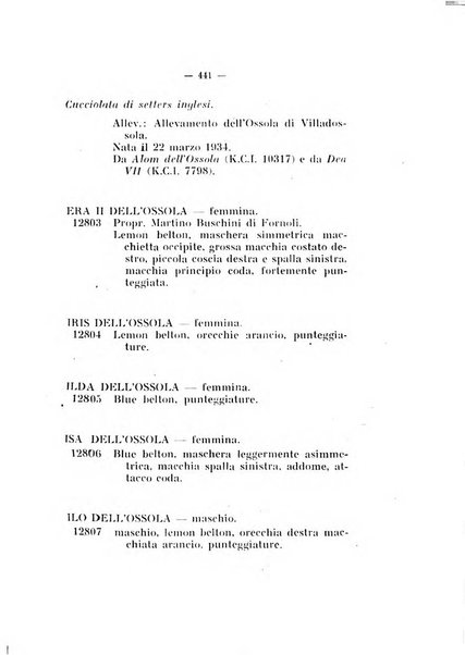 Libro delle origini dei cani iscritti nei libri genealogici italiani