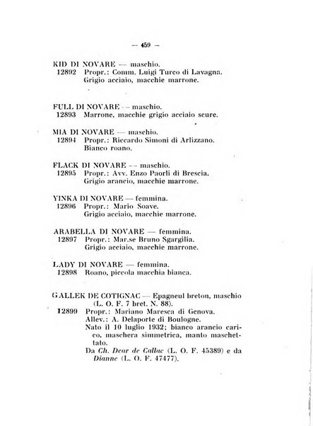 Libro delle origini dei cani iscritti nei libri genealogici italiani