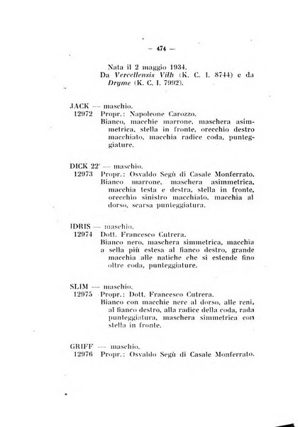 Libro delle origini dei cani iscritti nei libri genealogici italiani