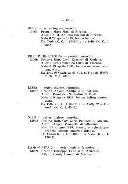 Libro delle origini dei cani iscritti nei libri genealogici italiani