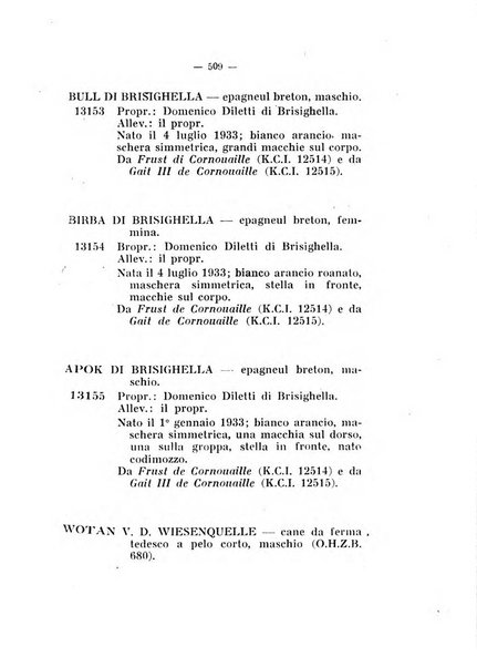 Libro delle origini dei cani iscritti nei libri genealogici italiani