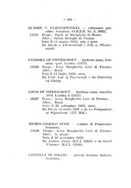 Libro delle origini dei cani iscritti nei libri genealogici italiani