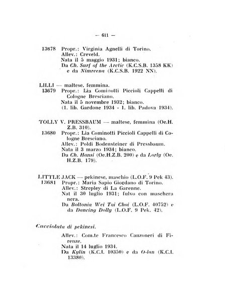 Libro delle origini dei cani iscritti nei libri genealogici italiani