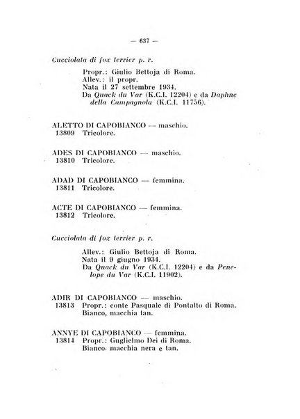 Libro delle origini dei cani iscritti nei libri genealogici italiani