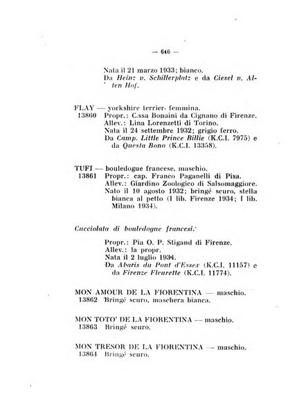 Libro delle origini dei cani iscritti nei libri genealogici italiani