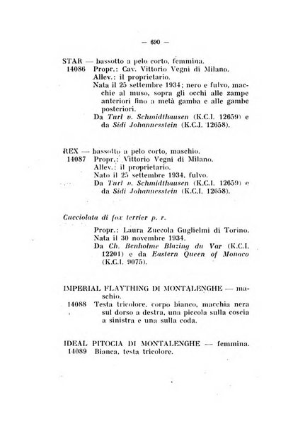 Libro delle origini dei cani iscritti nei libri genealogici italiani