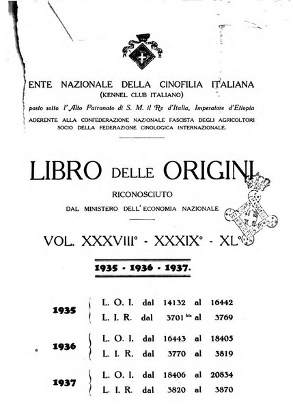 Libro delle origini dei cani iscritti nei libri genealogici italiani