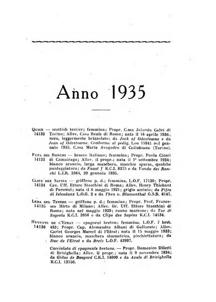 Libro delle origini dei cani iscritti nei libri genealogici italiani