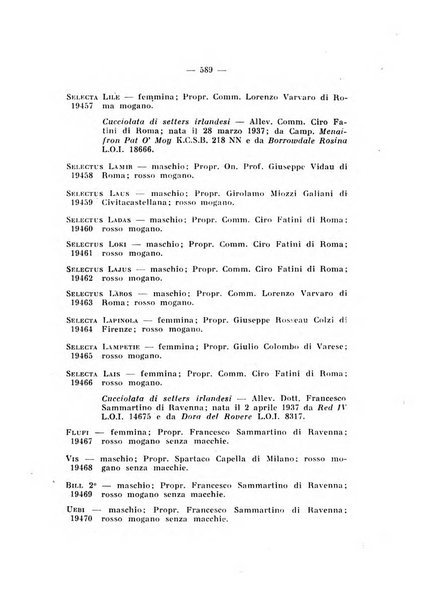 Libro delle origini dei cani iscritti nei libri genealogici italiani