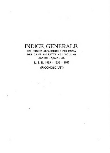 Libro delle origini dei cani iscritti nei libri genealogici italiani