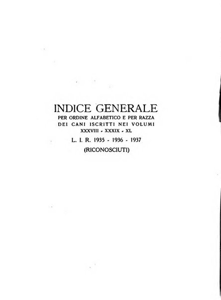 Libro delle origini dei cani iscritti nei libri genealogici italiani